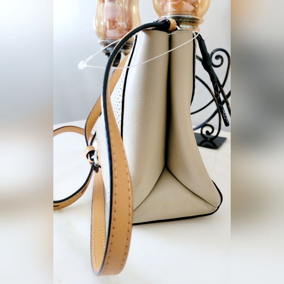 Rag&Bone Passenger Perforated 100%Cow Leather Crossbody Bag Light Sand/Taupe - Picture 2 of 16